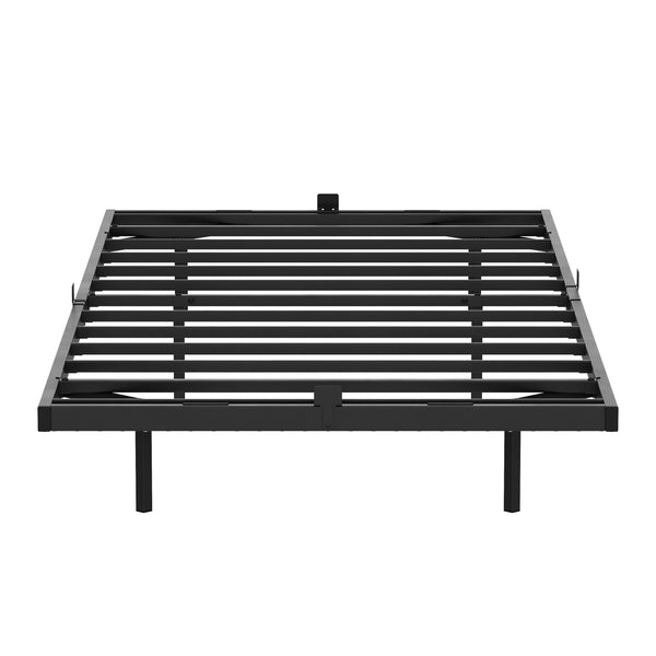Metallbett LED MORVEN 90 x 200 cm schwarz
