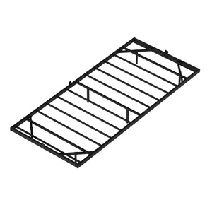 Metallbett LED MORVEN 90 x 200 cm schwarz
