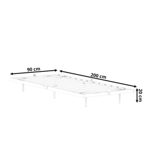 Metallbett LED MORVEN 90 x 200 cm schwarz