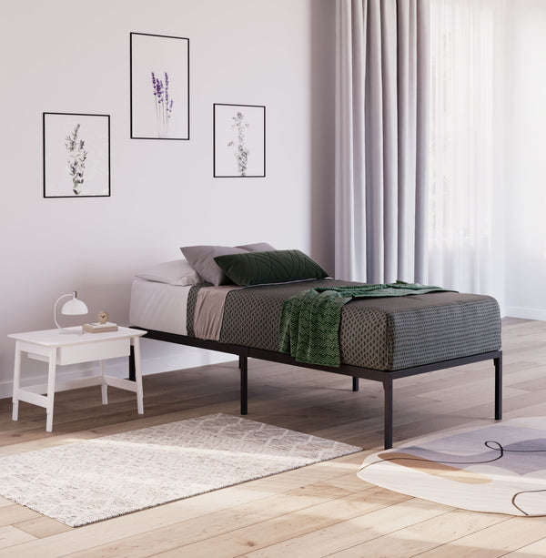 Metallbett SERENA 90 x 200 cm schwarz