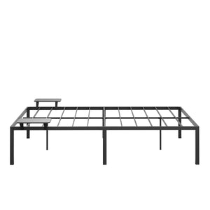 Metallbett MAREN mit Ablagen 140 x 200 cm schwarz
