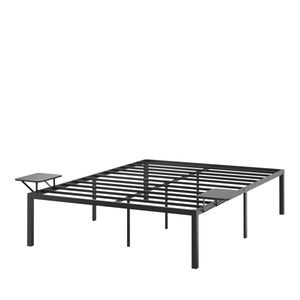 Metallbett MAREN mit Ablagen 140 x 200 cm schwarz