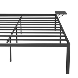 Metallbett MAREN mit Ablagen 160 x 200 cm schwarz