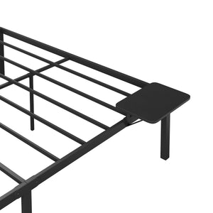 Metallbett MAREN mit Ablagen 160 x 200 cm schwarz