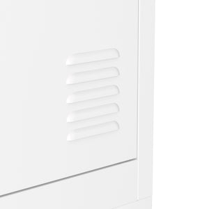 Garderobe Spind FORTI Metall 12 Fächer 90 x 180 cm weiss