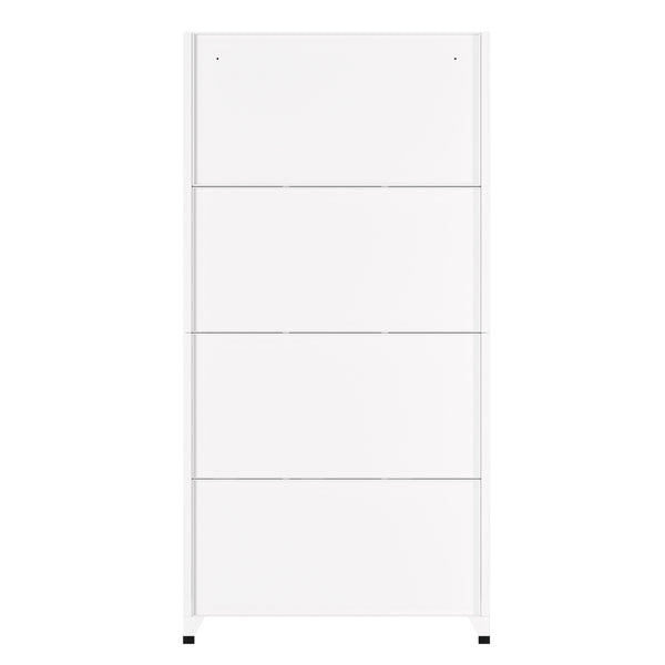 Garderobe Spind FORTI Metall 12 Fächer 90 x 180 cm weiss
