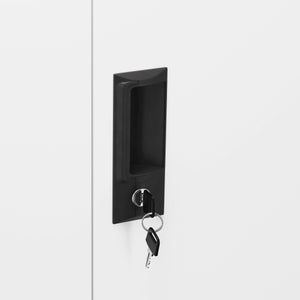 Garderobe Spind FORTI Metall 18 Fächer 90 x 180 cm weiss