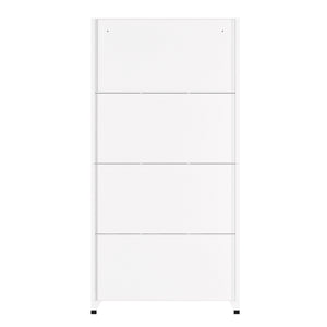 Garderobe Spind FORTI Metall 18 Fächer 90 x 180 cm weiss