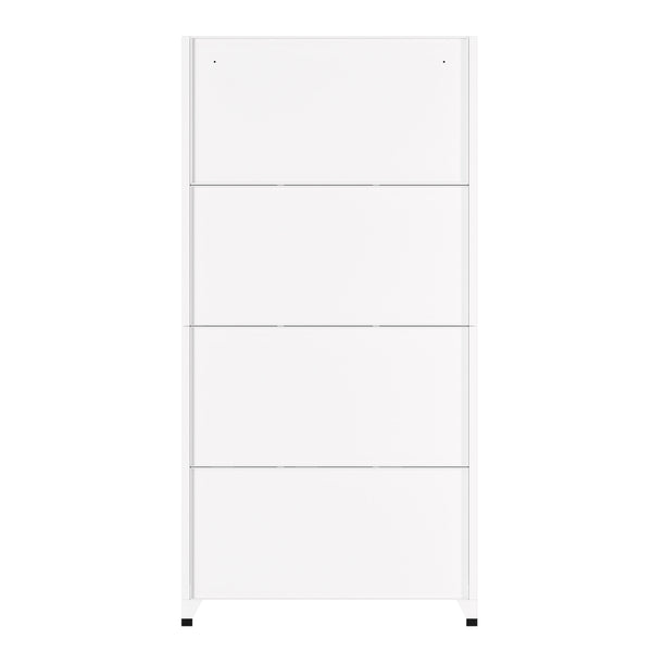 Garderobe Spind FORTI Metall 18 Fächer 90 x 180 cm weiss