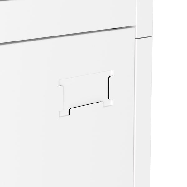 Garderobe Spind FORTI Metall 6 Fächer 90 x 180 cm weiss