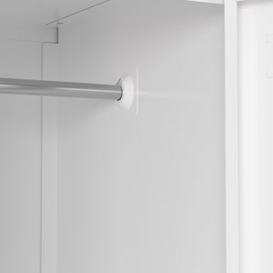 Garderobe Spind FORTI Metall 6 Fächer 90 x 180 cm weiss