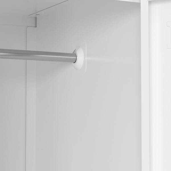 Garderobe Spind FORTI Metall 6 Fächer 90 x 180 cm weiss