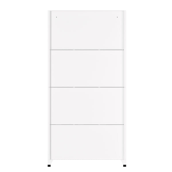 Garderobe Spind FORTI Metall 6 Fächer 90 x 180 cm weiss