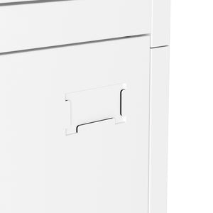 Garderobe Spind FORTI Metall 9 Fächer 90 x 180 cm weiss