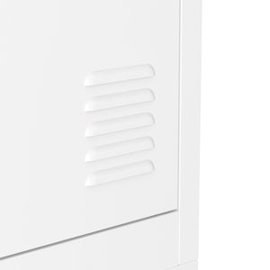 Garderobe Spind FORTI Metall 9 Fächer 90 x 180 cm weiss