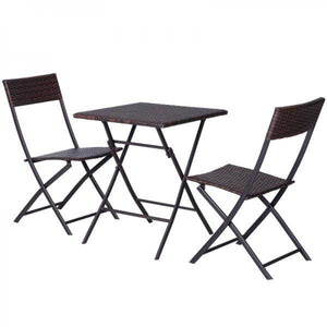 Bistroset Polyrattan 3 tlg. Sitzgarnitur Balkonset