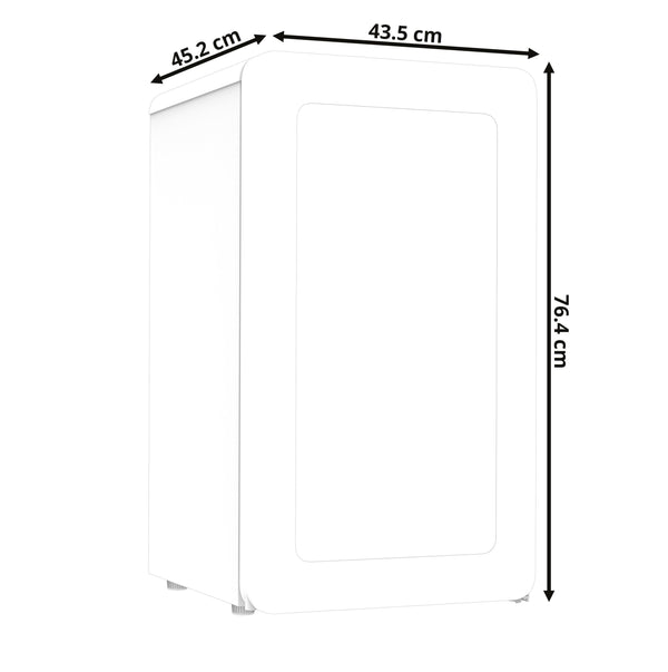Minikühlschrank Retro 60L weiss