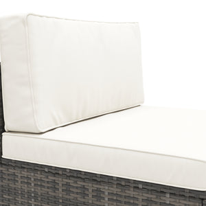 Mittelteil Rattanlounge LINDOS grau/weiss