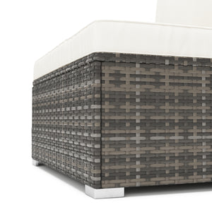 Mittelteil Rattanlounge LINDOS grau/weiss