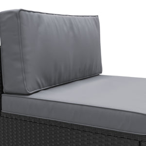 Mittelteil Rattanlounge LINDOS schwarz/anthrazit