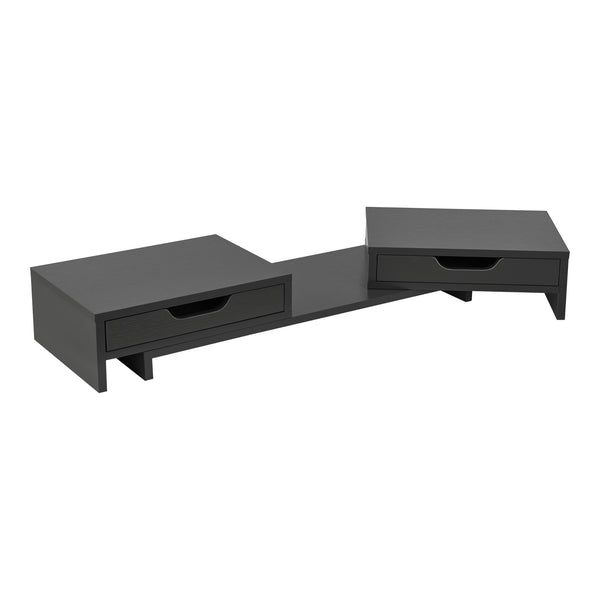 Monitorständer Marttila mit 2 Schubladen 60x22x11cm Dunkelgrau