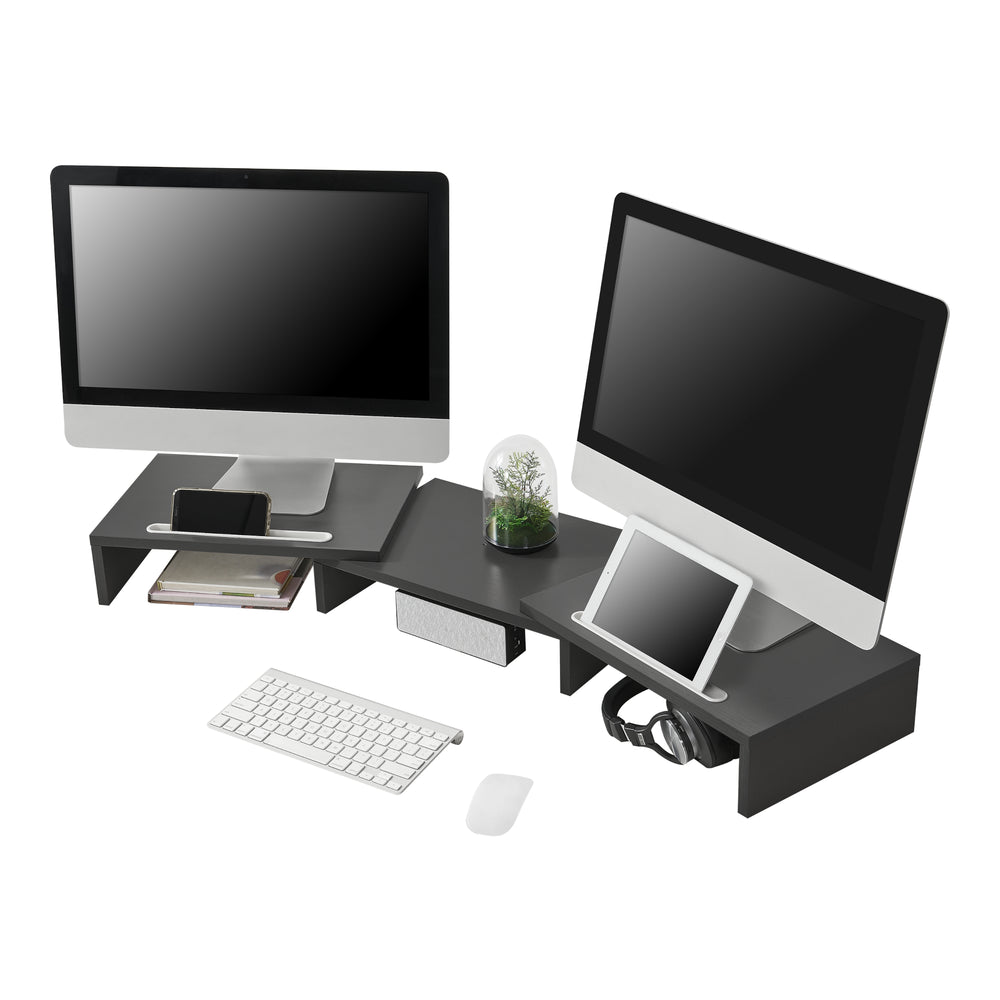 Supporto per monitor Vilppula 79x27x10,5cm grigio scuro