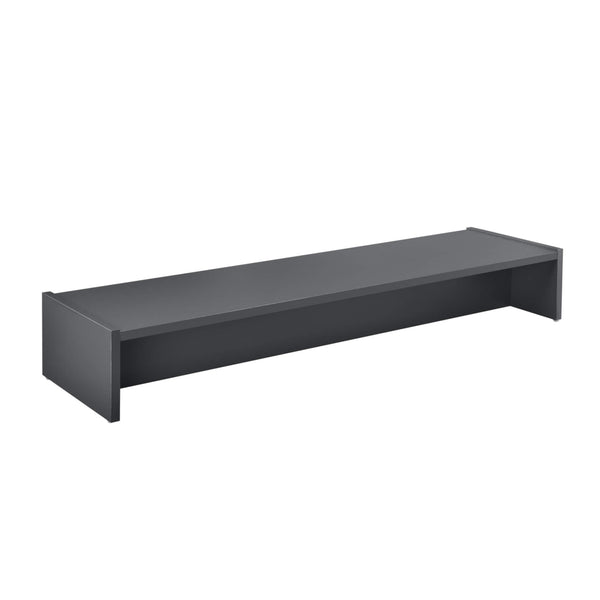 Monitorständer Flensberg 100x27x15 cm Monitorregal Dunkelgrau