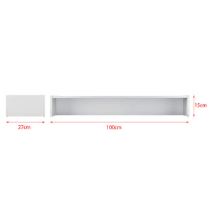 Monitorständer Flensberg 100x27x15 cm Monitorregal Weiss