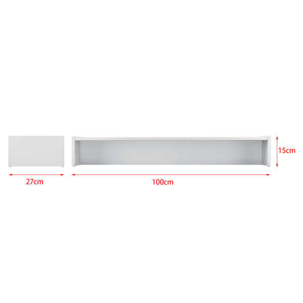 Monitorständer Flensberg 100x27x15 cm Monitorregal Weiss