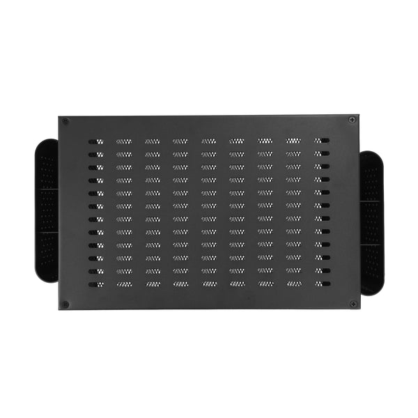 Monitorständer mit Schublade und Stiftehalter 49 x 25 x 15 cm schwarz