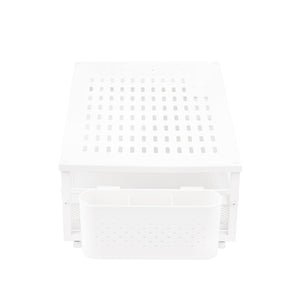 Monitorständer mit Schublade und Stiftehalter 49 x 25 x 15 cm weiss