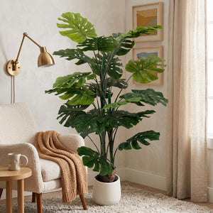Monstera künstlich 140 cm mit Blumentopf