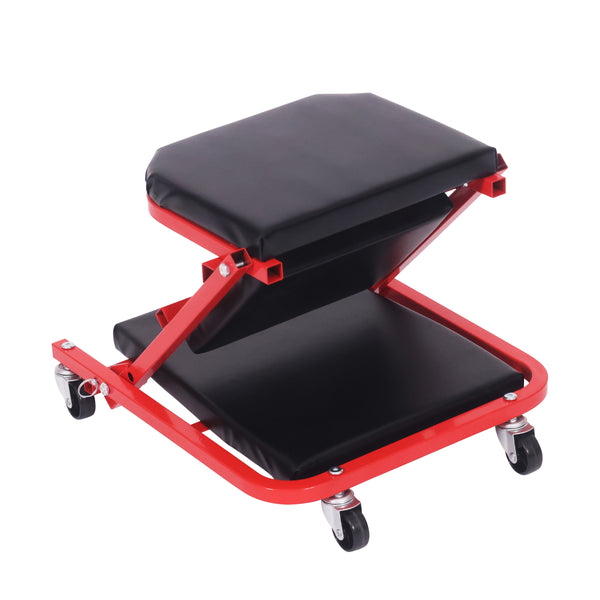 Werkstatthocker Montagerollbrett 2-in-1 schwarz