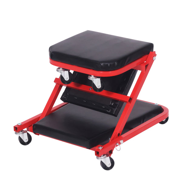 Werkstatthocker Montagerollbrett 2-in-1 schwarz