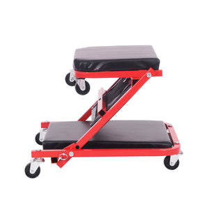 Werkstatthocker Montagerollbrett 2-in-1 schwarz