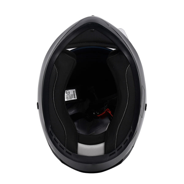 Motorrad Integralhelm Einzelvisier schwarz Grösse 61