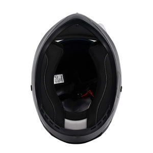 Motorrad Integralhelm Einzelvisier schwarz Grösse 57/58