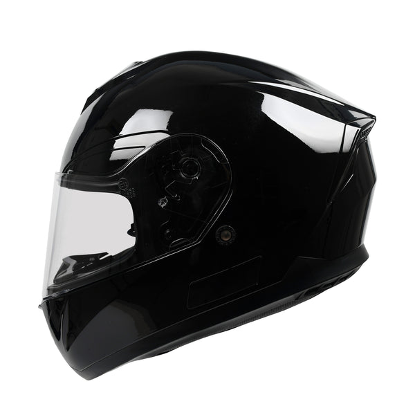 Motorrad Integralhelm Einzelvisier schwarz Grösse 61