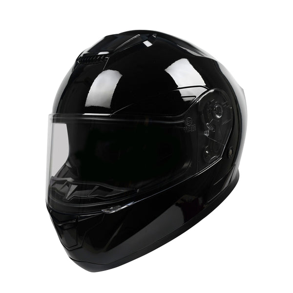 Motorrad Integralhelm Einzelvisier schwarz Grösse 57/58