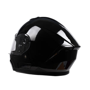 Motorrad Integralhelm Einzelvisier schwarz Grösse 59/60