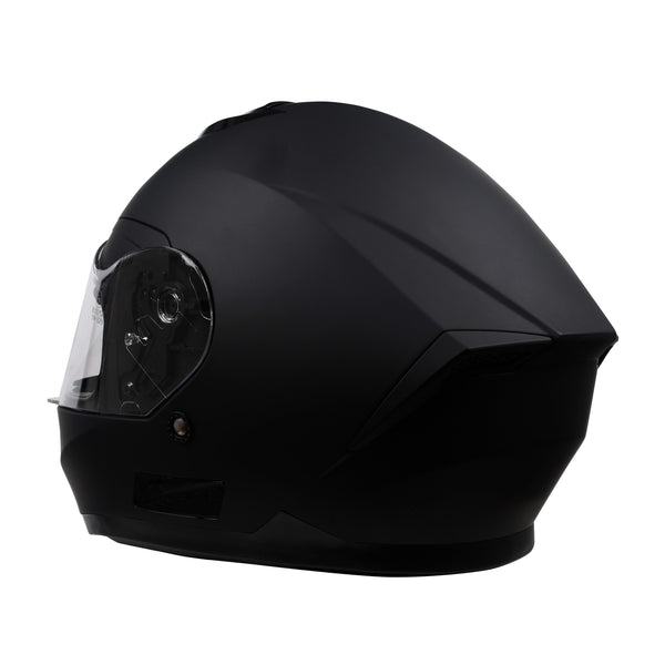 Motorrad Integralhelm Einzelvisier schwarz matt Grösse 59/60