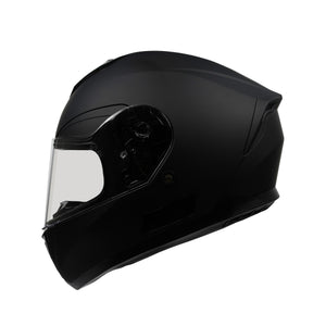 Motorrad Integralhelm Einzelvisier schwarz matt Grösse 59/60