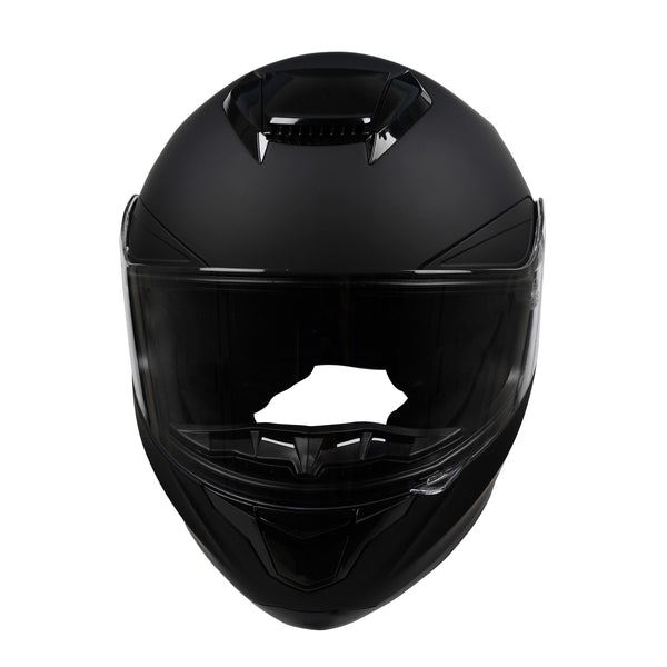 Motorrad Integralhelm Einzelvisier schwarz matt Grösse 57/58