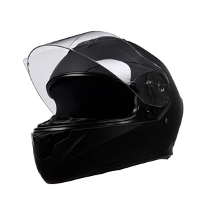 Motorrad Integralhelm Einzelvisier schwarz matt Grösse 55/56