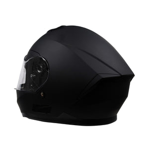 Motorrad Integralhelm Einzelvisier schwarz matt Grösse 55/56