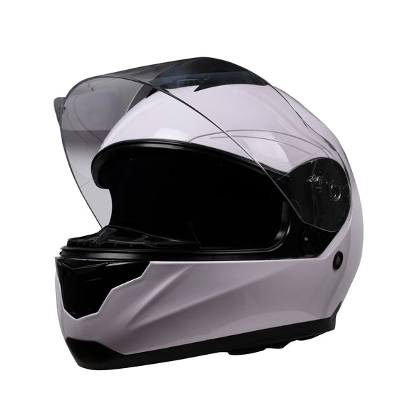 Motorrad Integralhelm Einzelvisier weiss Grösse 57/58