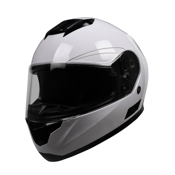 Motorrad Integralhelm Einzelvisier weiss Grösse 61