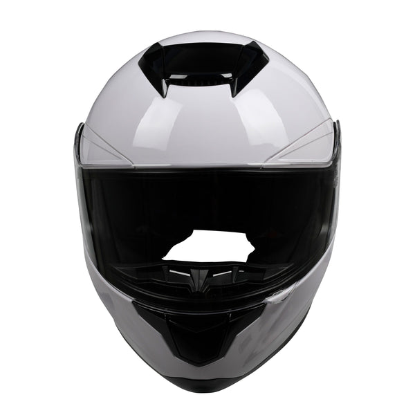 Motorrad Integralhelm Einzelvisier weiss Grösse 61