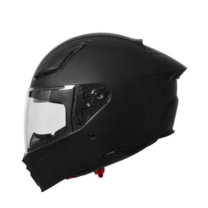 Motorrad Integralhelm mit Sonnenvisier schwarz matt Grösse 55/56