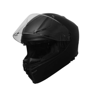 Motorrad Integralhelm mit Sonnenvisier schwarz matt Grösse 57/58